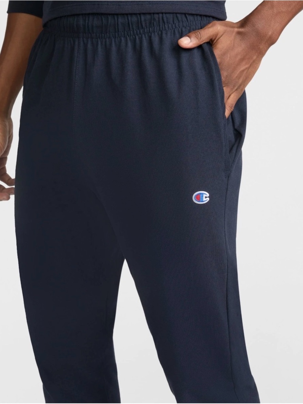 Champion Dark Navy Jogger Pants with Embroidered Logo